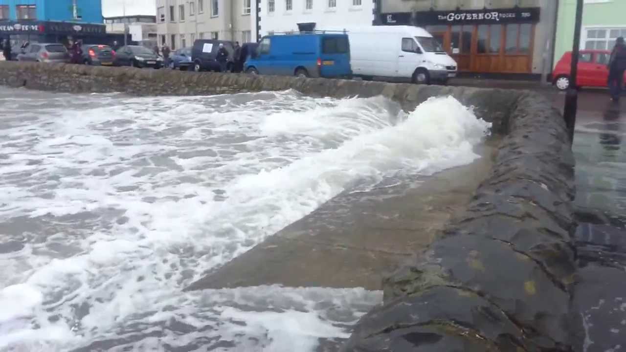 Tidal surge at Donaghadee,  Northern Ireland