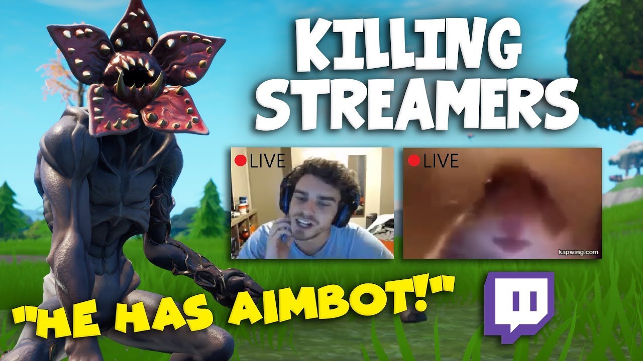 Killing Twitch Streamers #5 - Fortnite Battle Royale (with reactions)