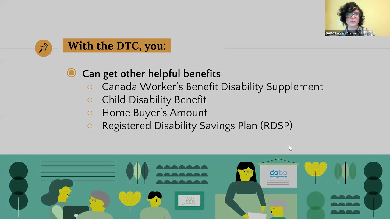 Disability Tax Credit (DTC) and Registered Disability Savings Plan (RDSP) online workshop