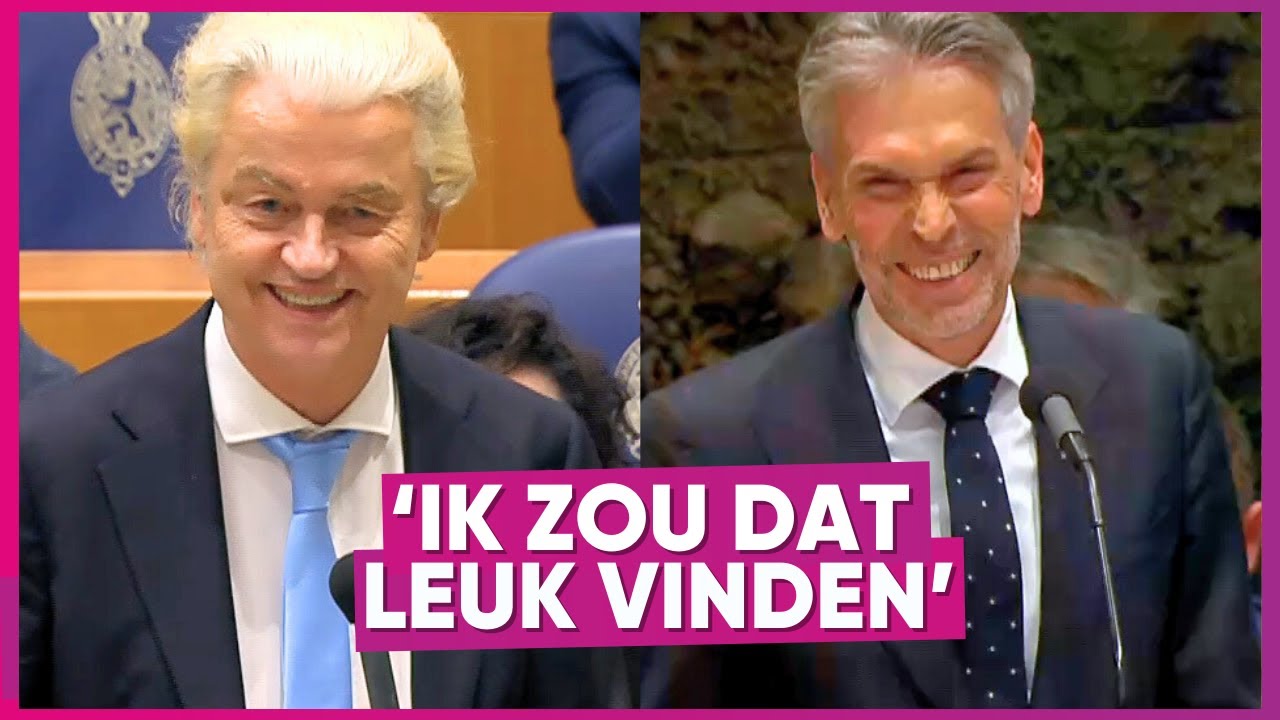 Wilders maakt hilarische grap, premier Schoof giert