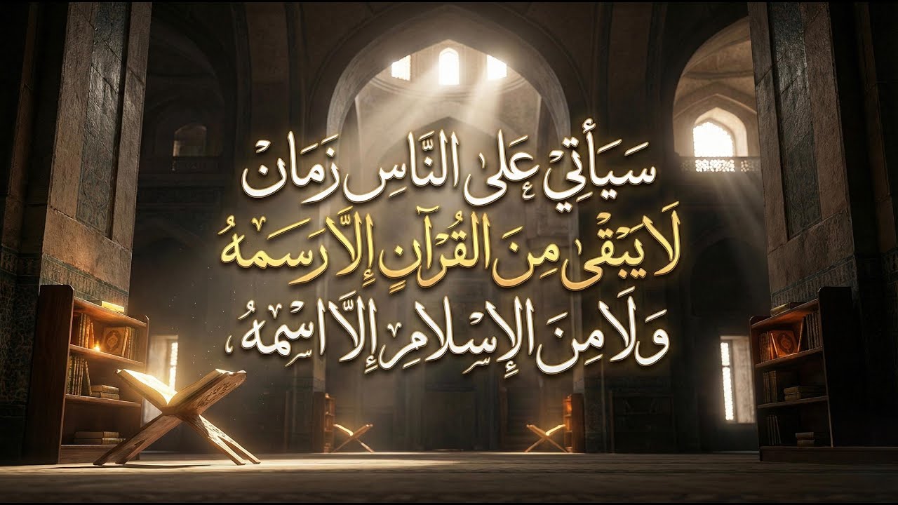 سيأتي على الناس زمان… لا يبقى من القرآن إلا رسمه #الإمام_علي #نهج_البلاغة #كلام_عميق #خطبة_خالدة