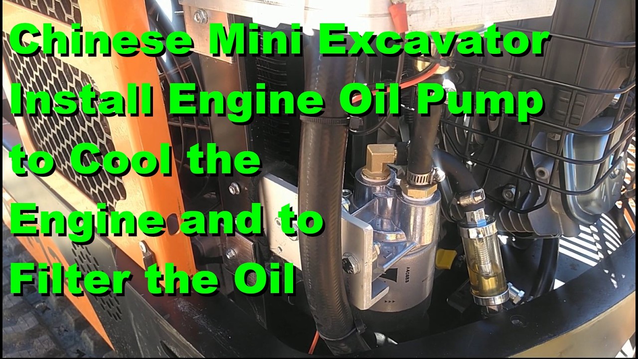 Chinese Mini Excavator: Installing Engine Oil Pump for Engine Cooling and Oil Filtering