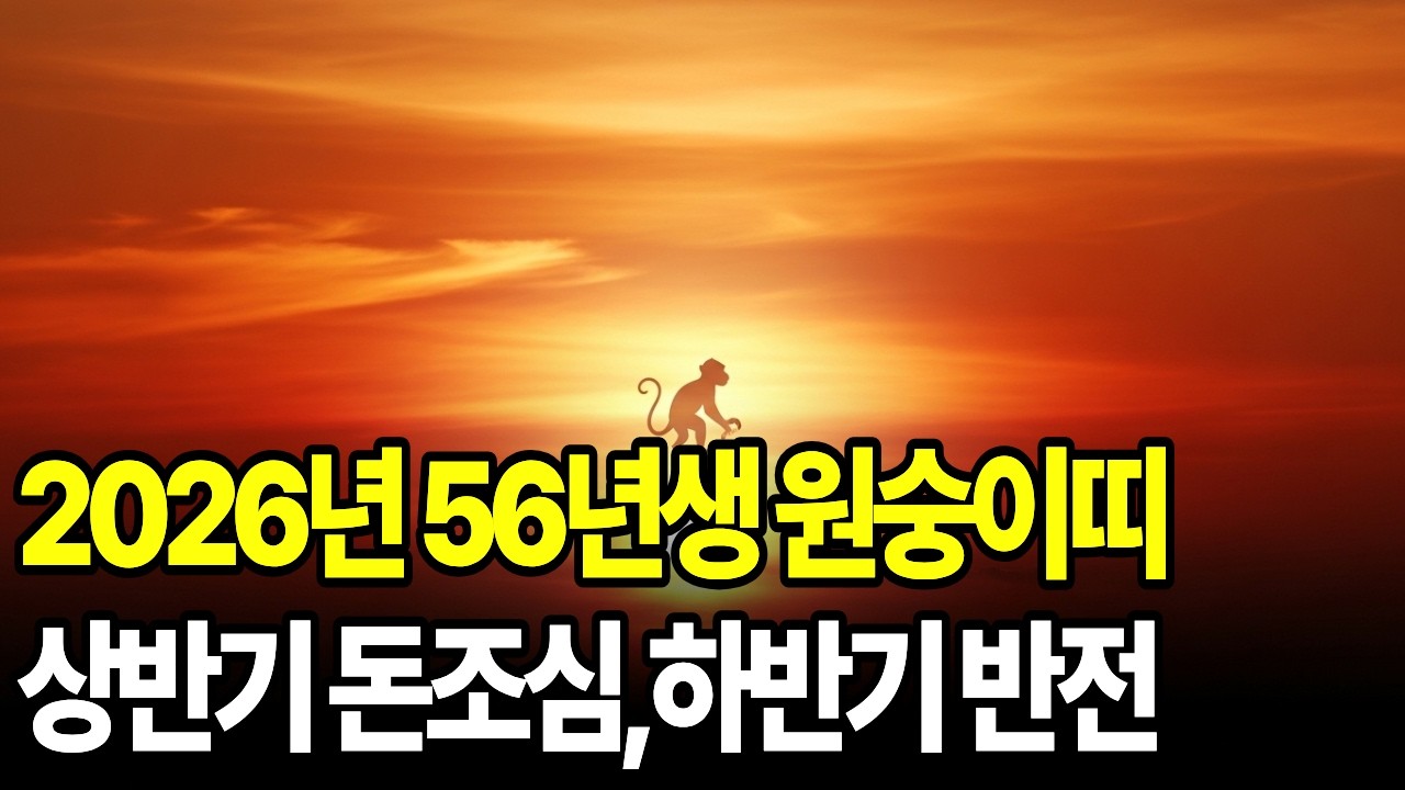 56년생 원숭이띠 2026년 운세, 상반기 지출 경고와 하반기 재물 반전