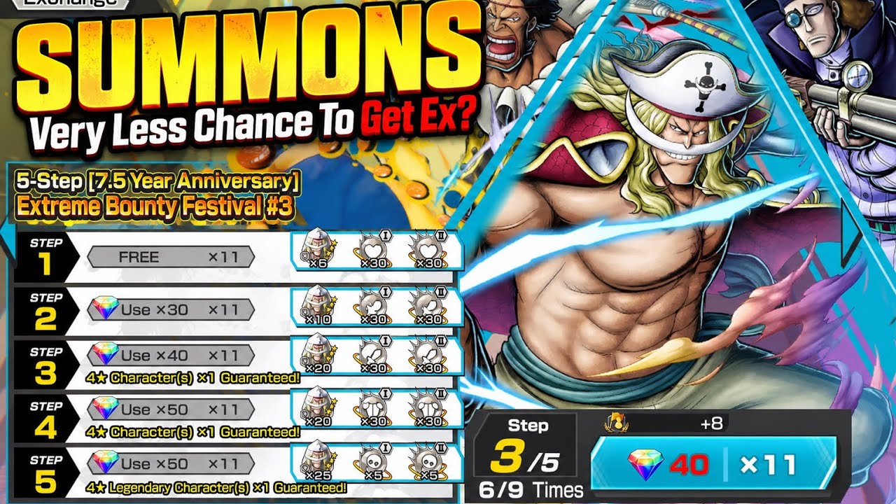 1500 Rainbow Diamonds for NEW EX Whitebeard! 😭🔥 Summons(Worth It?) In One Piece Bounty Rush | OPBR