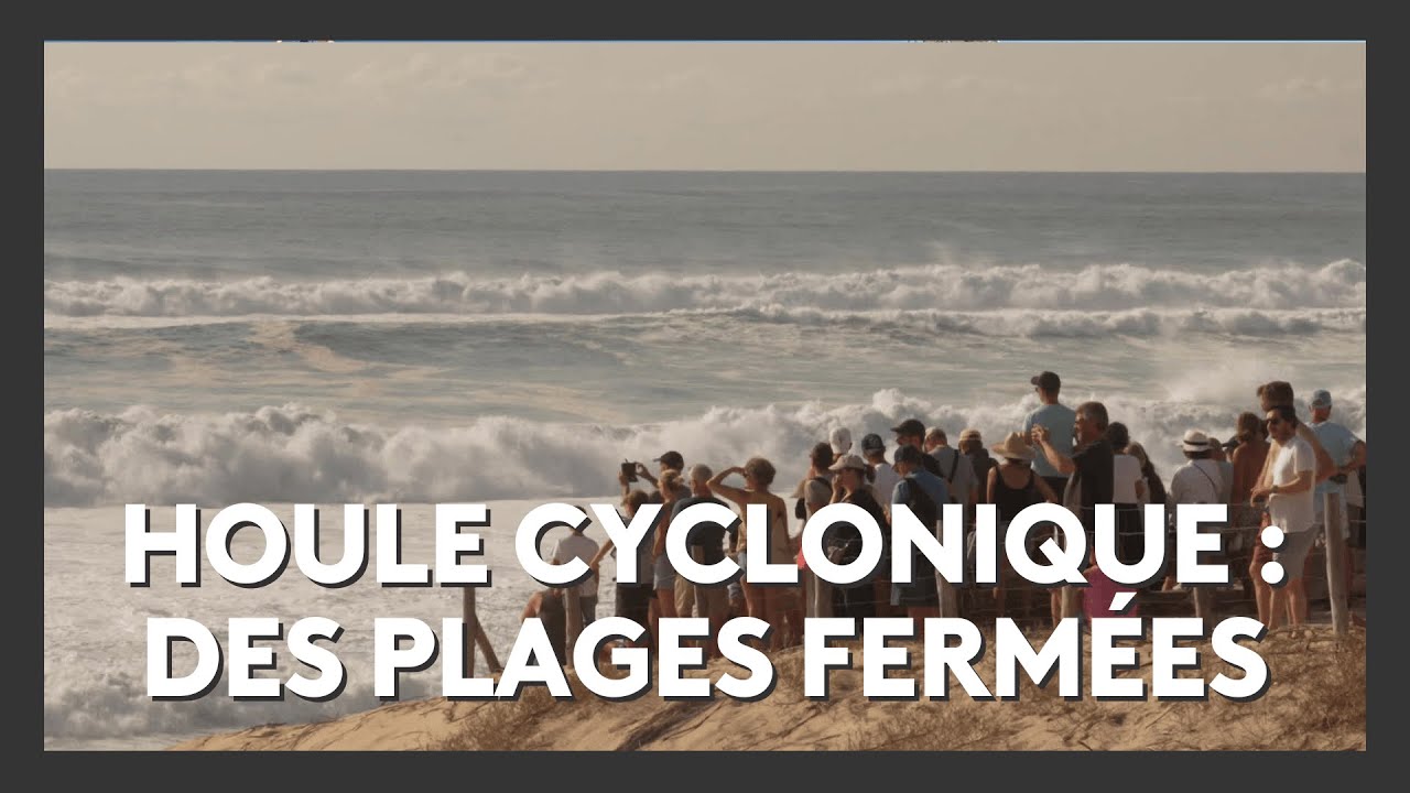 La houle cyclonique vue du Cap Ferret (plage de l'Horizon)
