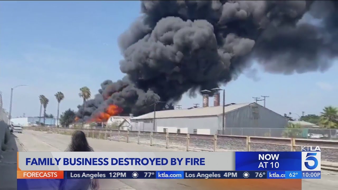 Fire burns down family-owned tire shop in South Gate