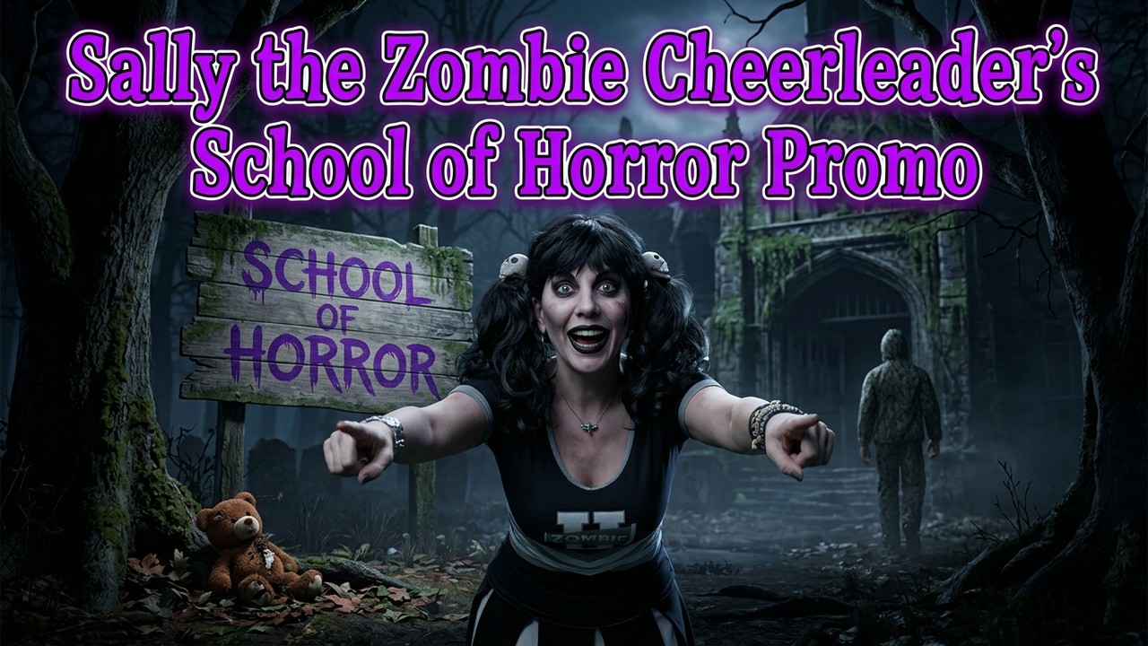 Sally the Zombie Cheerleader's School of Horror Promo Horror Host Films