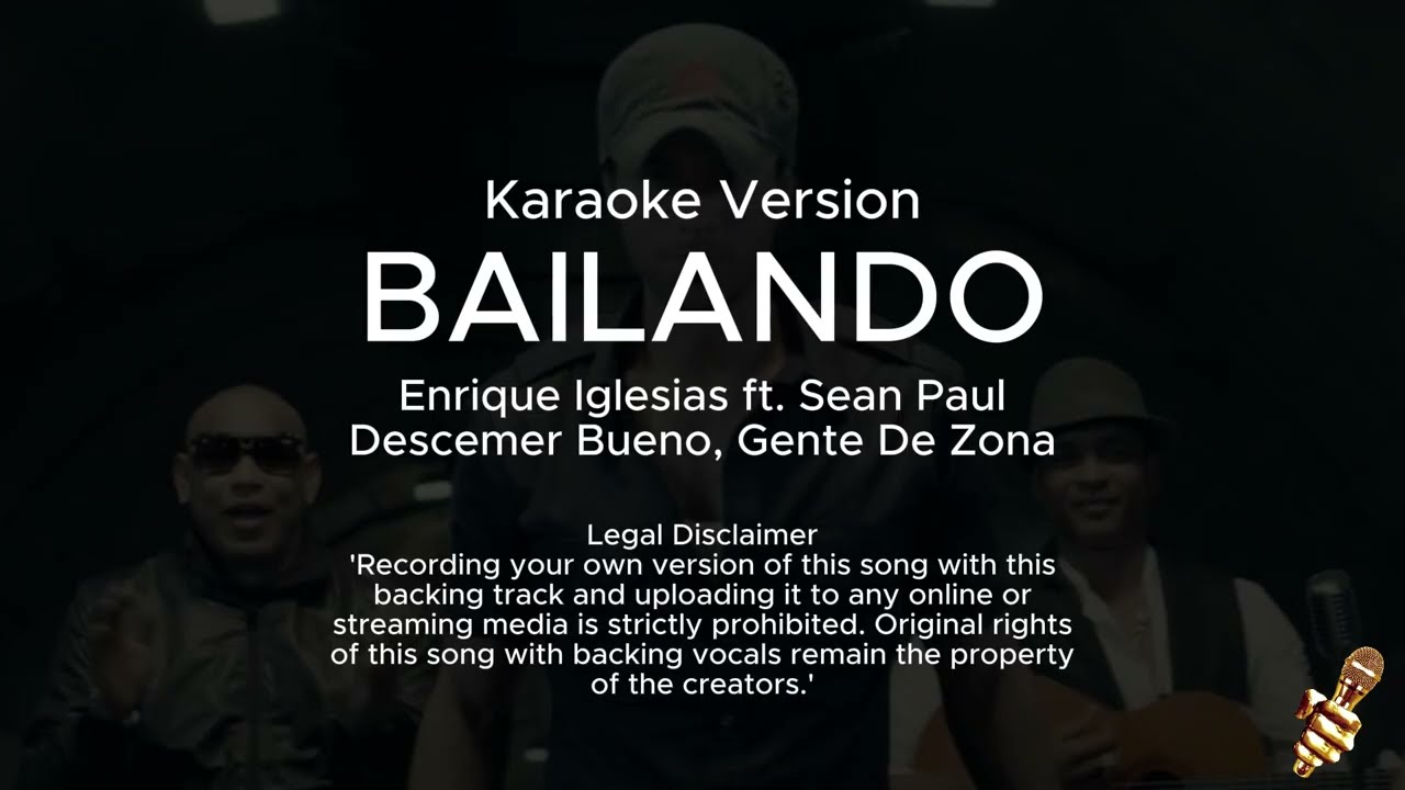 Enrique Iglesias - Bailando ft Sean Paul Descemer Bueno Gente De Zona (Karaoke Version)