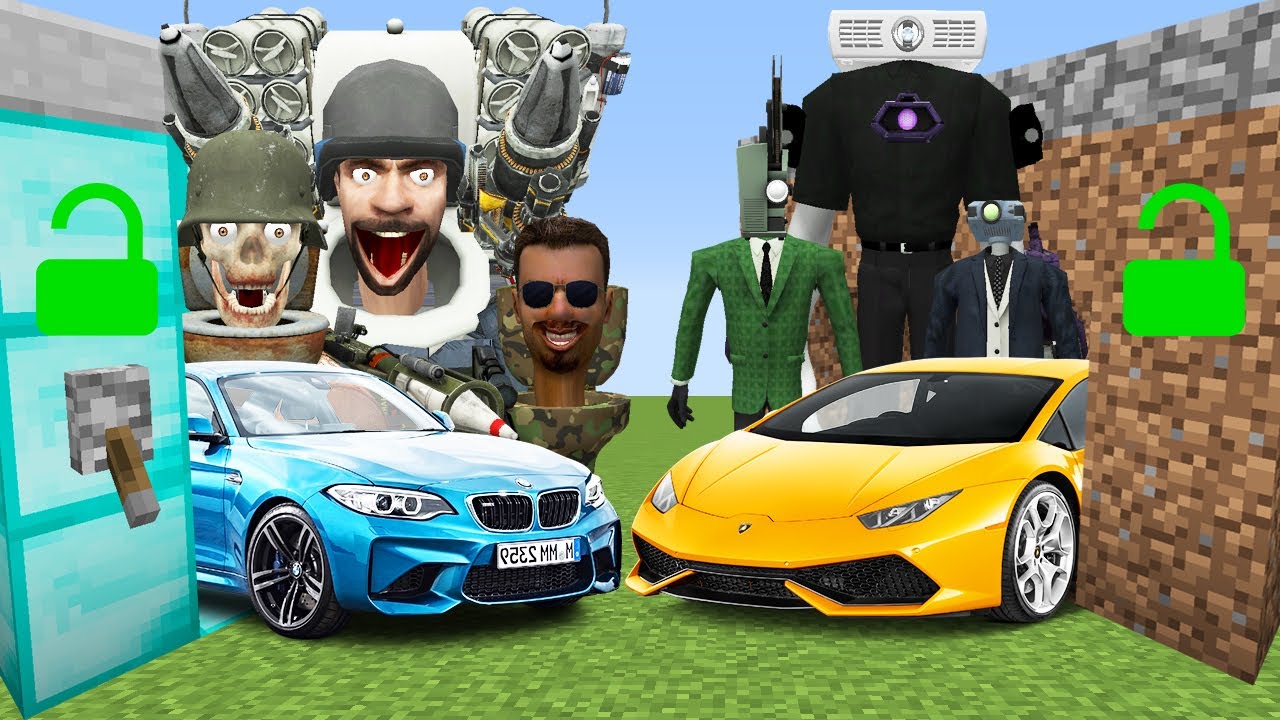 ASKER SKİBİDİ TUVALET GARAJ VS PROJECTOR MAN GARAJ 😱 - Minecraft