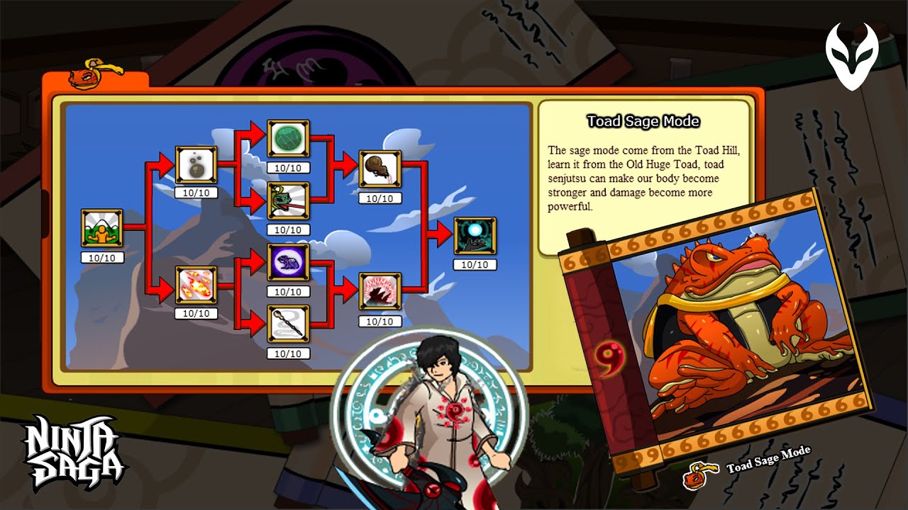 Ninja Saga - Toad Sage Mode Senjutsu skills (FULL REVIEW) 2026