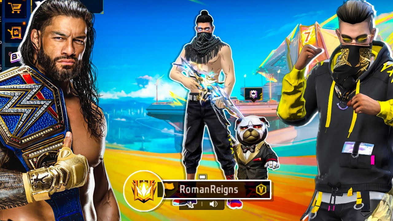 WWE in Free Fire 😱 ROMAN REIGNS & SATVIK vs BodyBuilder Youtuber Full Match
