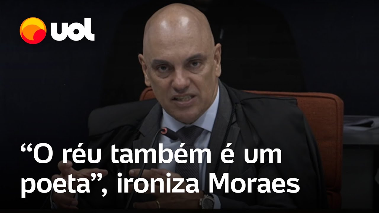Moraes ironiza mensagens golpistas durante julgamento no STF: 'O r&eacute;u tamb&eacute;m &eacute; um poeta'