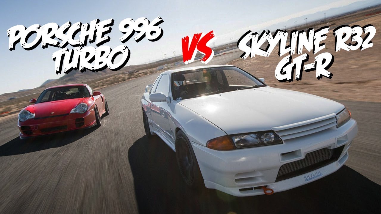 Driving line Driver battle: Nissan Skyline R32 GT-R vs. Porsche 996 Turbo (RWD)