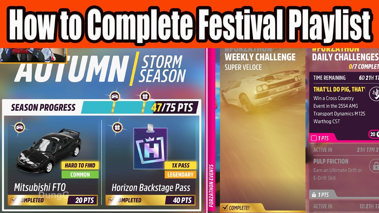Forza Horizon 5 How to Complete Festival Playlist Autumn Season Series 65 Full Guide, Tune Code