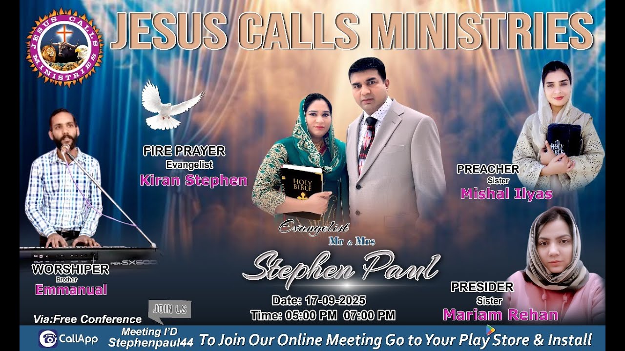 Jesus Calls Ministry (Live Evening Meeting 17-September-2025) Norway Oslo