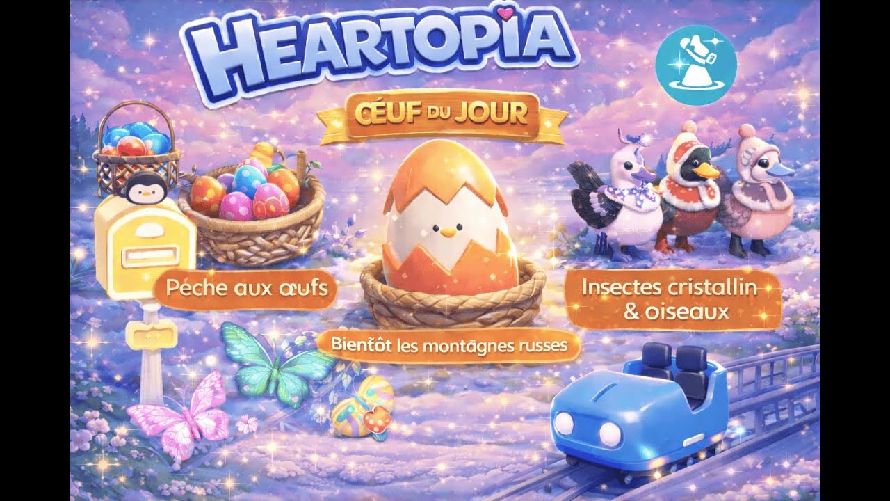 Heartopia 💗 | Pêche aux œufs 🥚, salle de recherche & bientôt les montagnes russes ? #heartopia #cozy