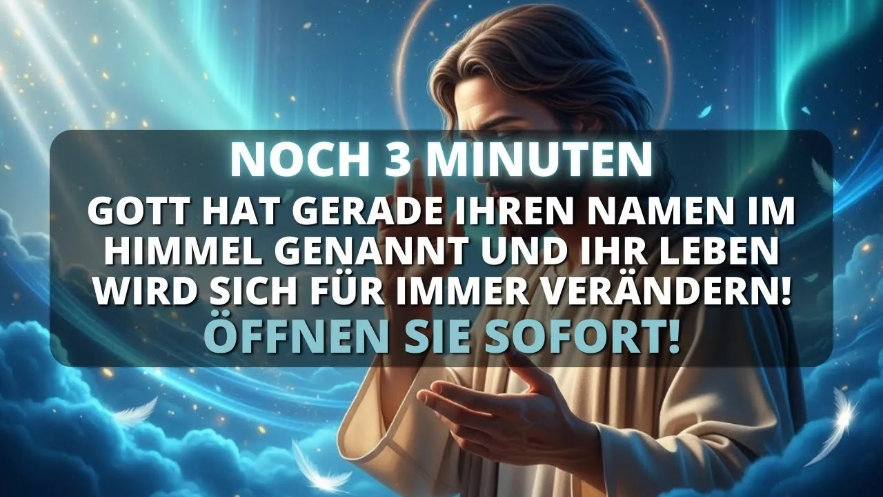 ⌛ NOCH 3 MINUTEN! GOTT HAT DEINEN NAMEN IM HIMMEL GESPROCHEN UND DEIN LEBEN WIRD SICH FÜR IMMER...