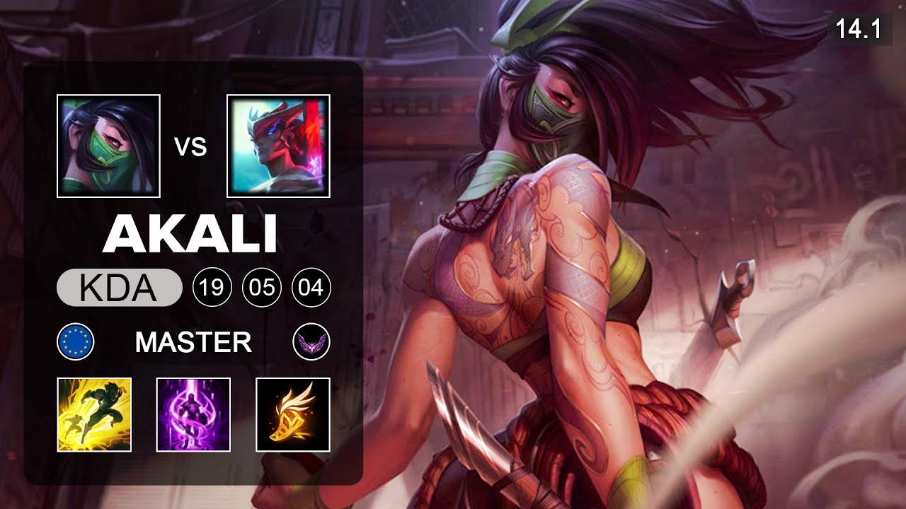 Akali vs Yone Top - EUW Master - Patch 14.1 Season 14