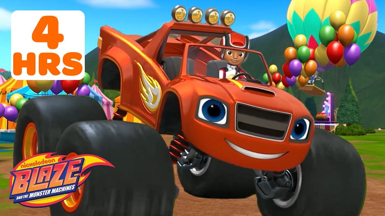 4 HOURS of Blazes BEST Transformations & Rescue Missions! 🚗💨 w/ AJ | Blaze and the Monster Machines