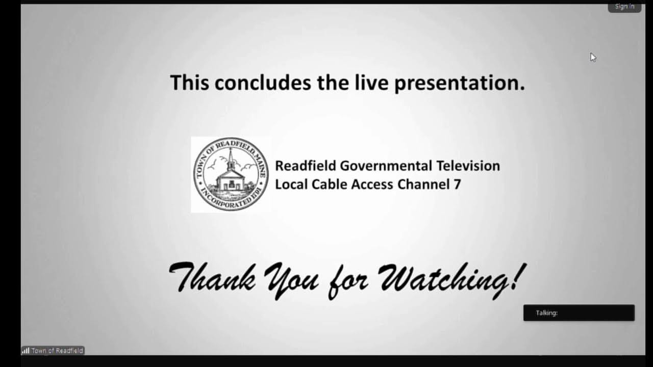 Readfield Select Board Meeting 2/23/26
