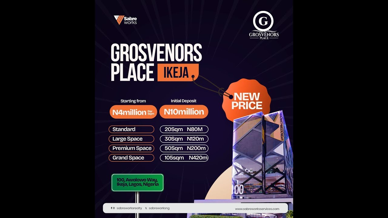 Welcome to Grosvenors Place, Awolowo Way, Ikeja &ndash; a premium commercial hub built for forward thinker