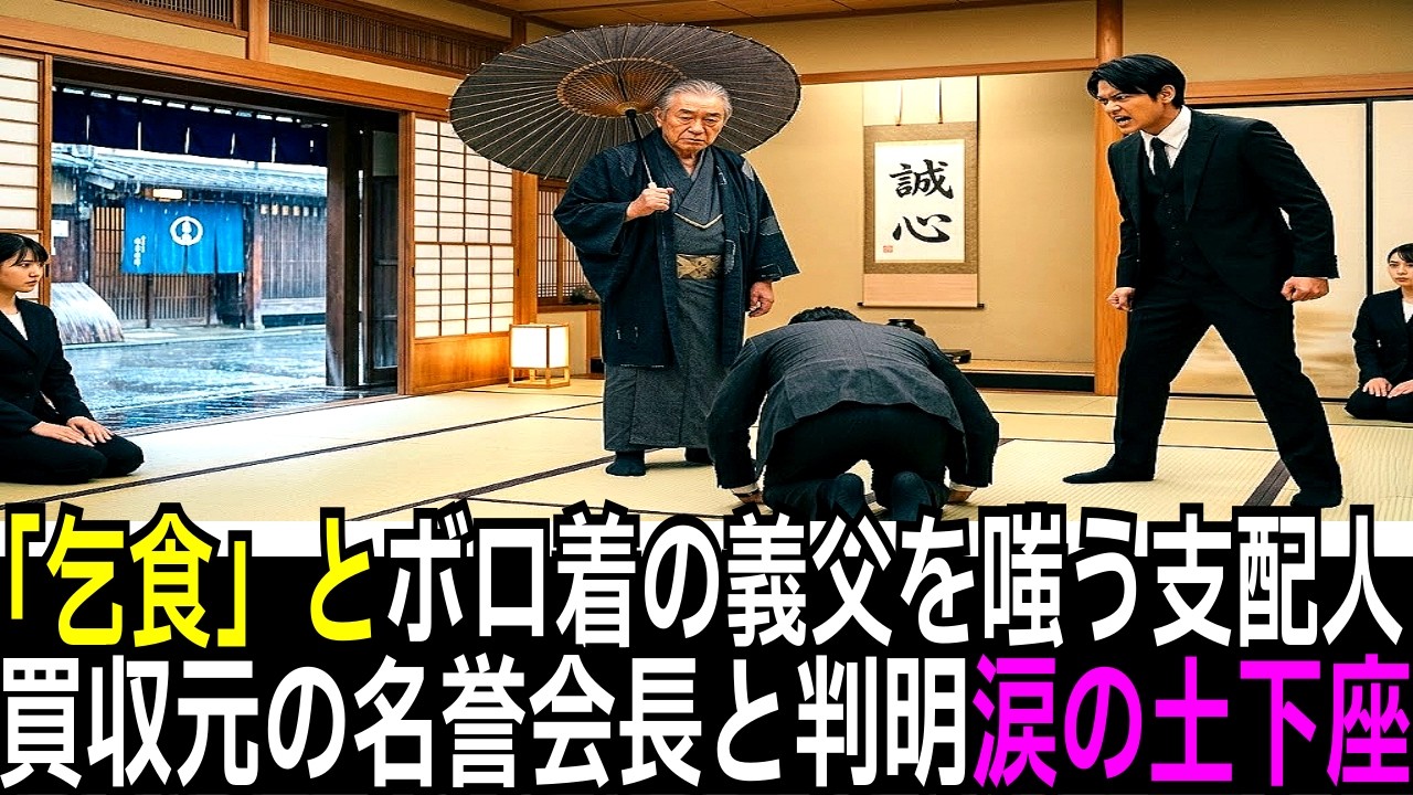 老舗旅館で仲居と作務衣姿の義父を見下したエリート支配人、直後に買収元の名誉会長と判明し懲戒解雇される羽目に【感動する話】【朗読】