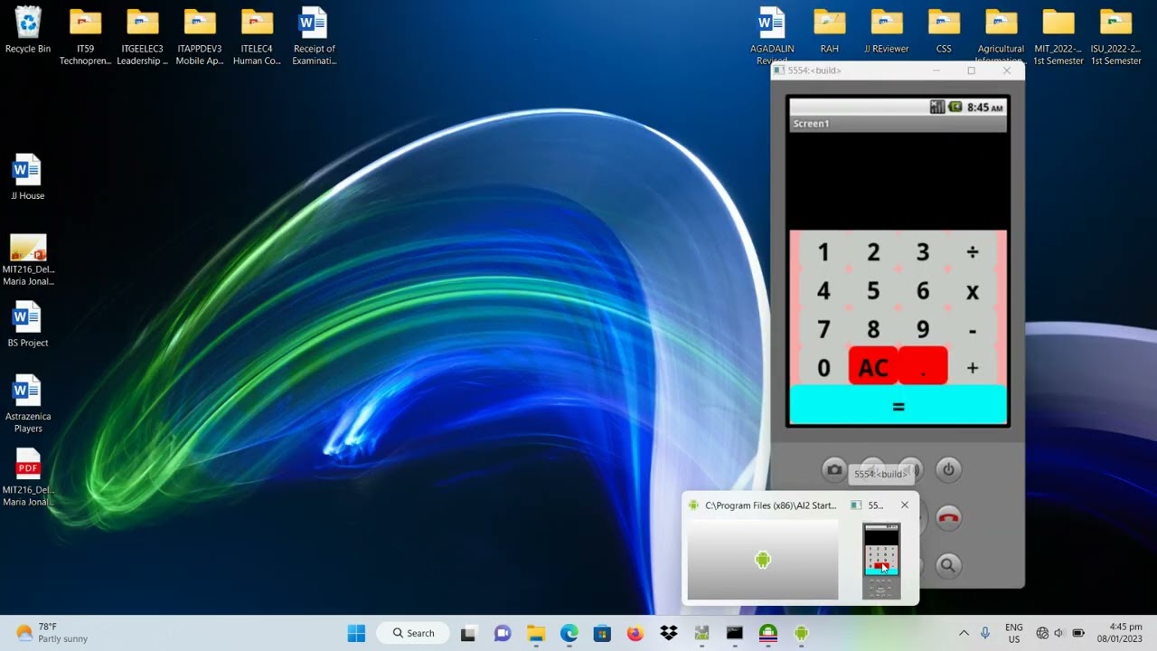 MIT APP Inventor Mathematical Functions (Calculator)