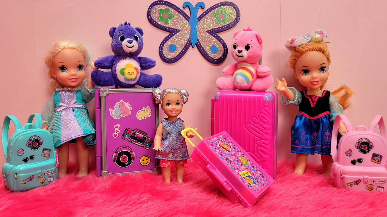 Packing 2024 ! Elsa & Anna toddlers prepare their suitcases