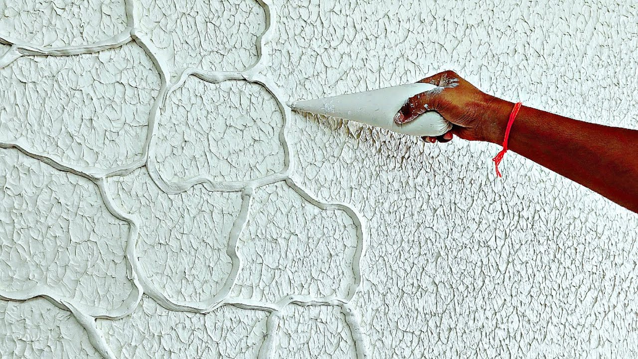 "Bringing Texture to Life: My Golden Stone Wall Painting Process"