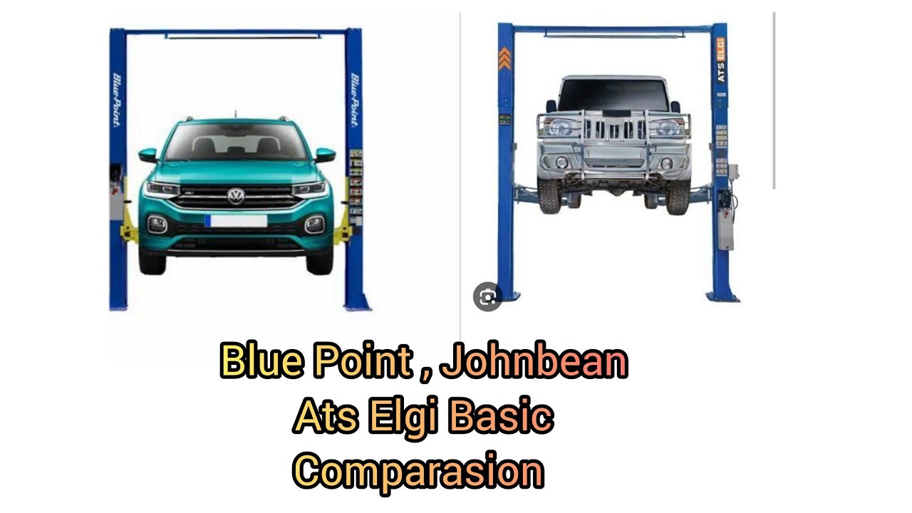 Hydraulic Lift Comparison 9908348899, Two Post Lift Bluepoint Vs Elgi 4 ton capacity