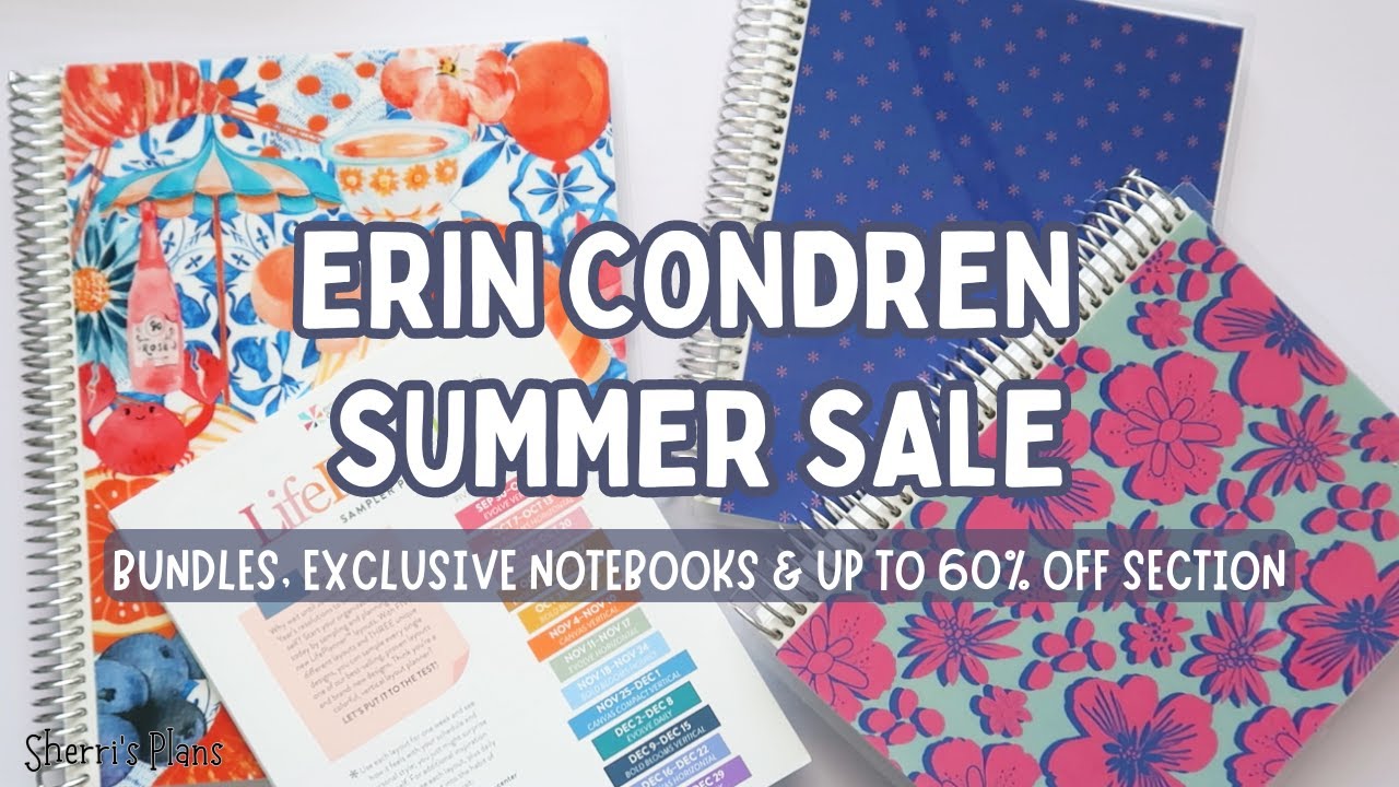 Erin Condren EXCLUSIVE items for the Summer Sale! | Bundles & notebooks | 60% off sale items!