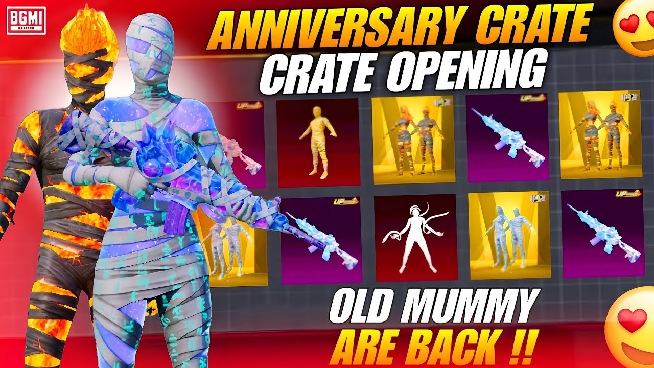 MUMMY M416 MAXEDOUT | BGMIANNIVERSARY CRATE OPENING | MUMMY ULTIMATE SET CRATE OPENING | BGMI