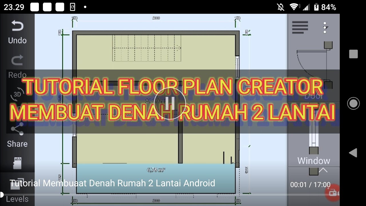 Tutorial Membuat Denah 3D Bangunan 2 Lantai di Android Menggunakan Aplikasi Floor Plan Creator