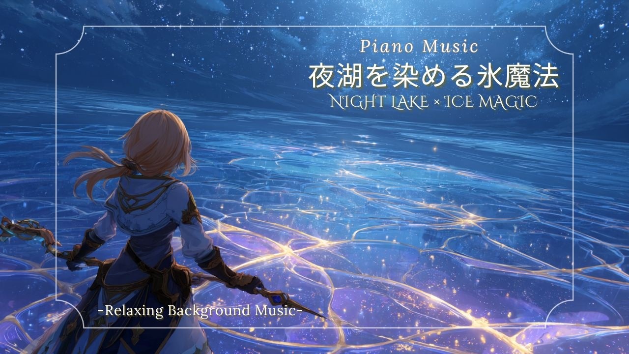 【ピアノBGM/Piano Music】夜湖を染める氷魔法 – Ice Magic Coloring the Night Lake（作業用・睡眠用・勉強用）