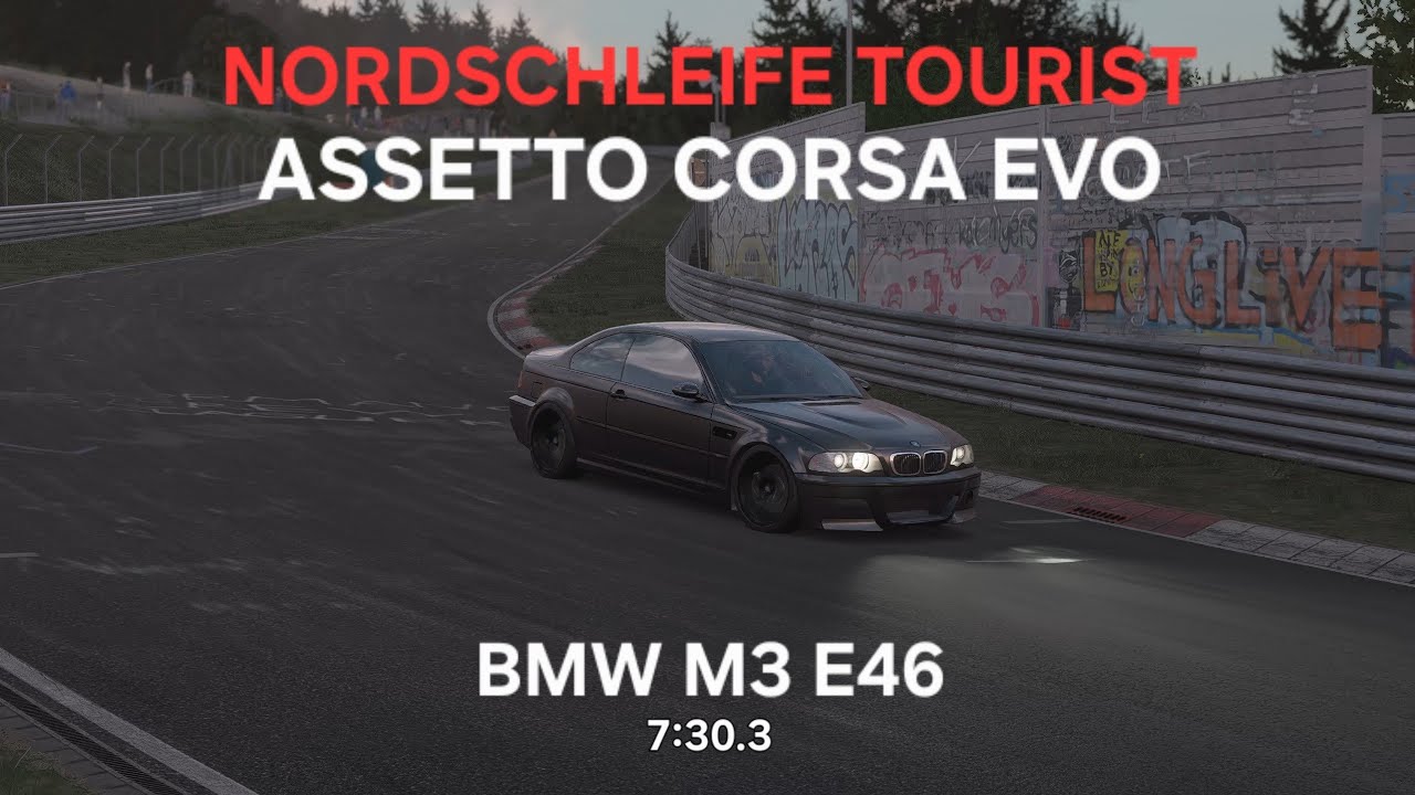BMW M3 E46 7:30.3 - Track Day in Nordschleife Tourist - Assetto Corsa Evo