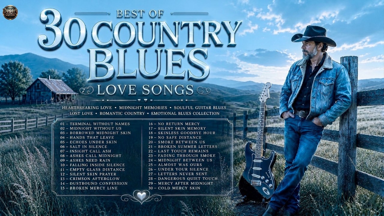 BEST OF 30 COUNTRY BLUES LOVE SONGS 💔 Dark Romantic Blues Collection | Heartbreaking Guitar Ballads
