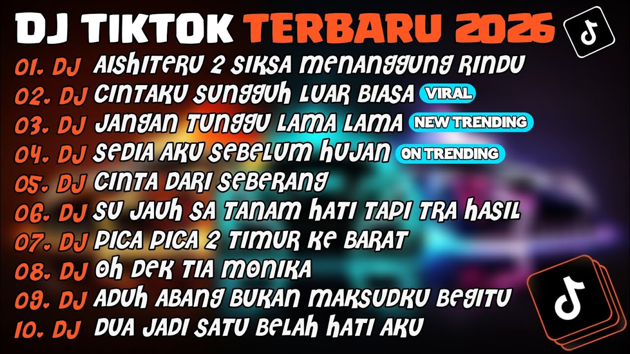 DJ TIKTOK TERBARU 2026🎵DJ AISHITERU 2 SIKSA MENANGGUNG RINDU🎵DJ CINTAKU SUNGGUH LUARBIASA🎵FULL ALBUM