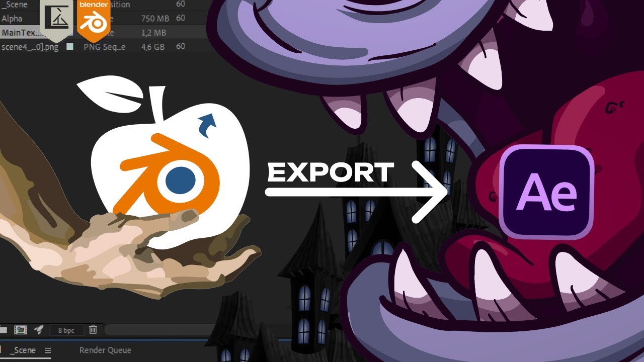 Импорт анимации из Blender в AfterEffects