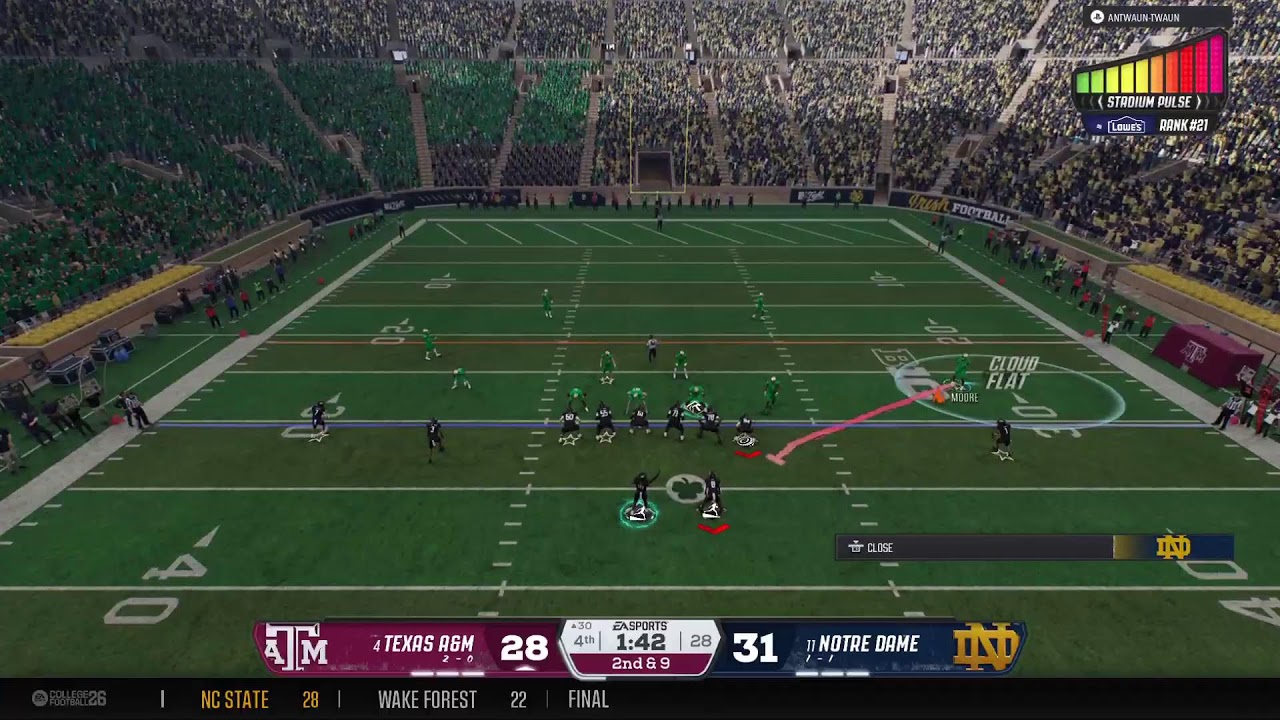 Fighting Irish ☘️ Dynasty Blitz Lg Szn: 1 Wk: 3