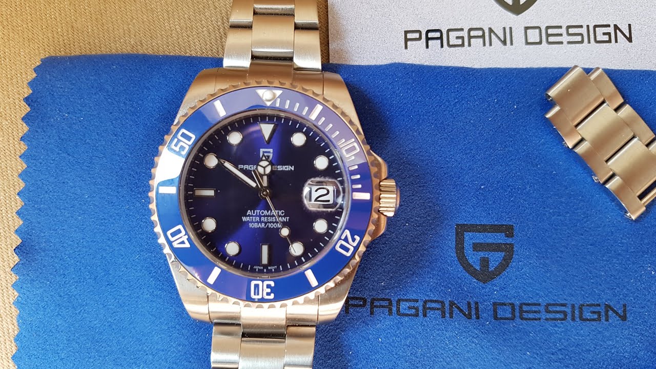 Pagani PD-1639 Chinese Rolex Submariner Wrist Watch Copy, Blue