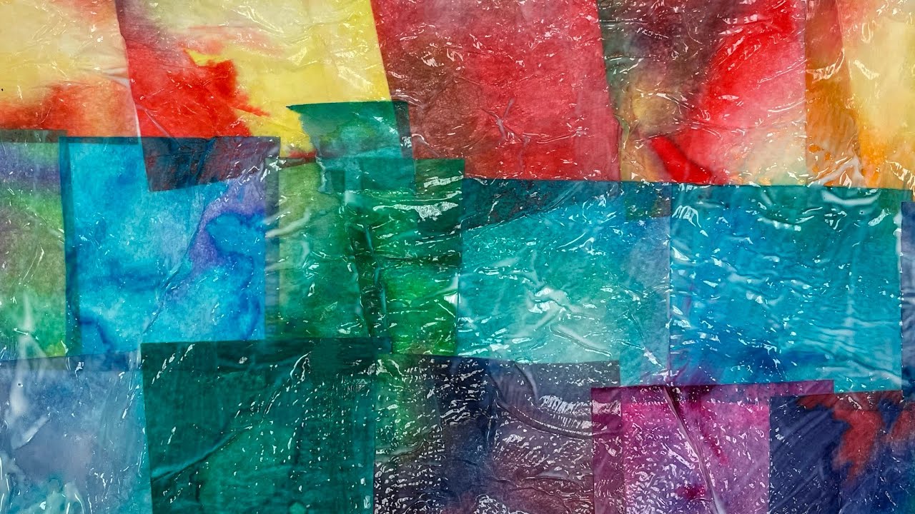 Faux Stained Glass with Tissue Paper