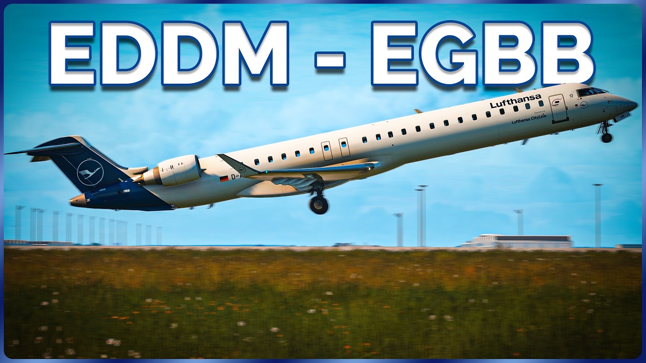 Real CRJ Pilot | MSFS | Aerosoft CRJ9 EDDM-EGBB | Live Tutorial  #crj #vatsim #live  #msfs2024 #msfs