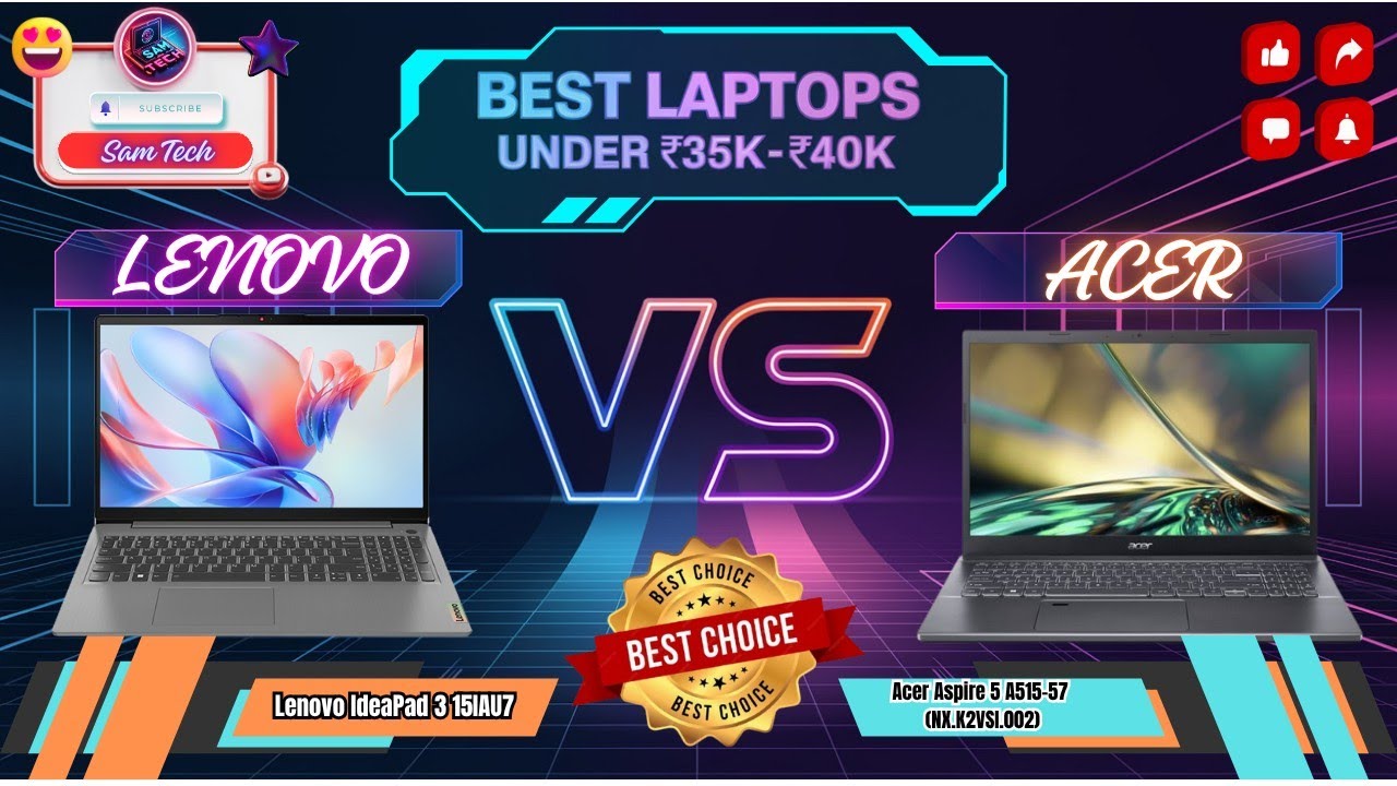 Lenovo IdeaPad 3 15IAU7 VS Acer Aspire 5 A515-57 (NX.K2VSI.002) FULL COMPARISON LENOVO|ACER|LAPTOP