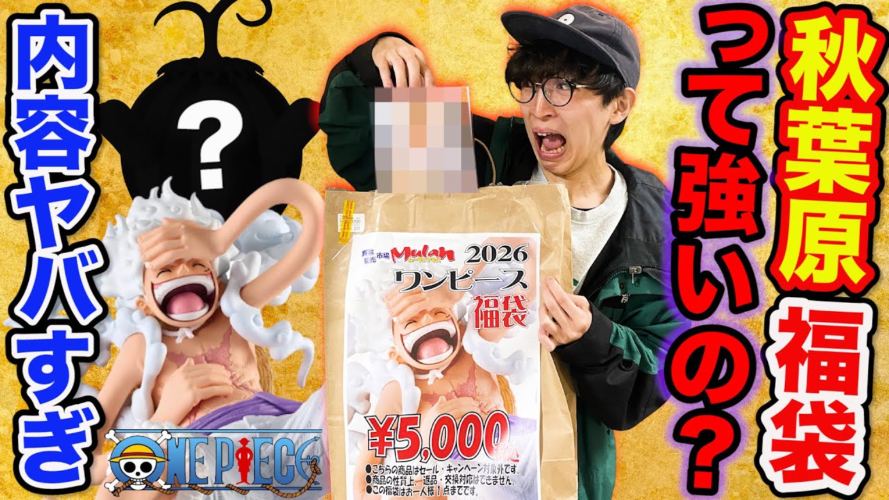 【福袋】ワンピース！元旦の秋葉原福袋って内容どうなの？まさかの高額フィギュアは予想外すぎだろ。｜ONE PIECE、一番くじ