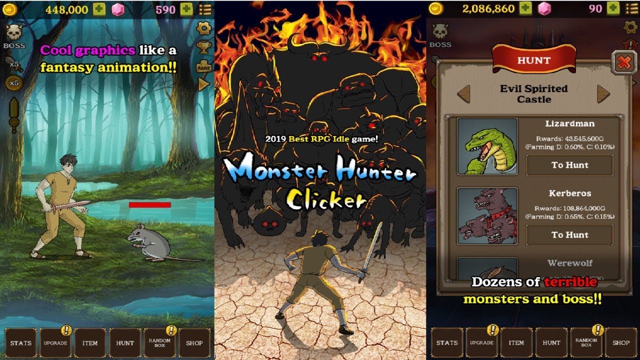 Monster Hunter Clicker : RPG Idle game Android Gameplay
