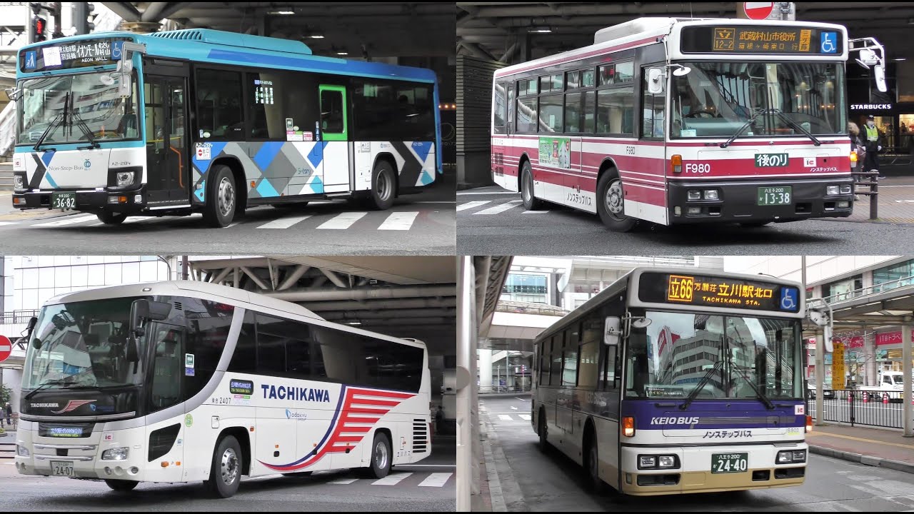 バスの行列を眺める＠立川駅北口バスターミナル