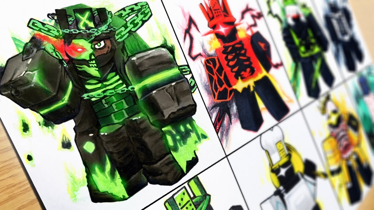 Drawing Forsaken : ALL new 1x1x1x1 - Hacklord / The Best Skin [ROBLOX]