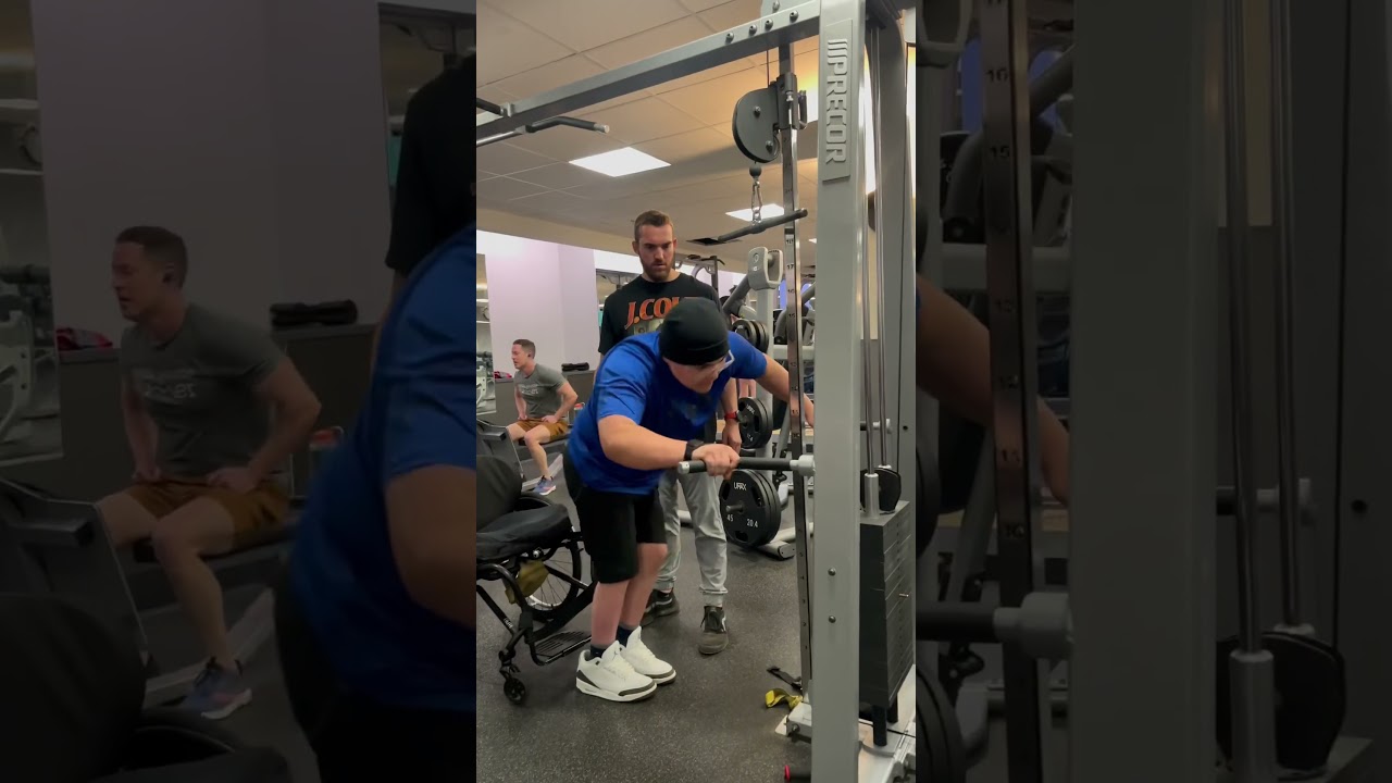 T12 incomplete paraplegics working out and revolutionizing adaptive training with Blake Peters #gym