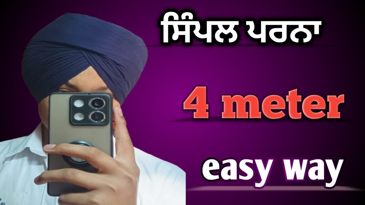 #Simple parna 4 meter #easy way best❤️ #subscribemychannel #like 