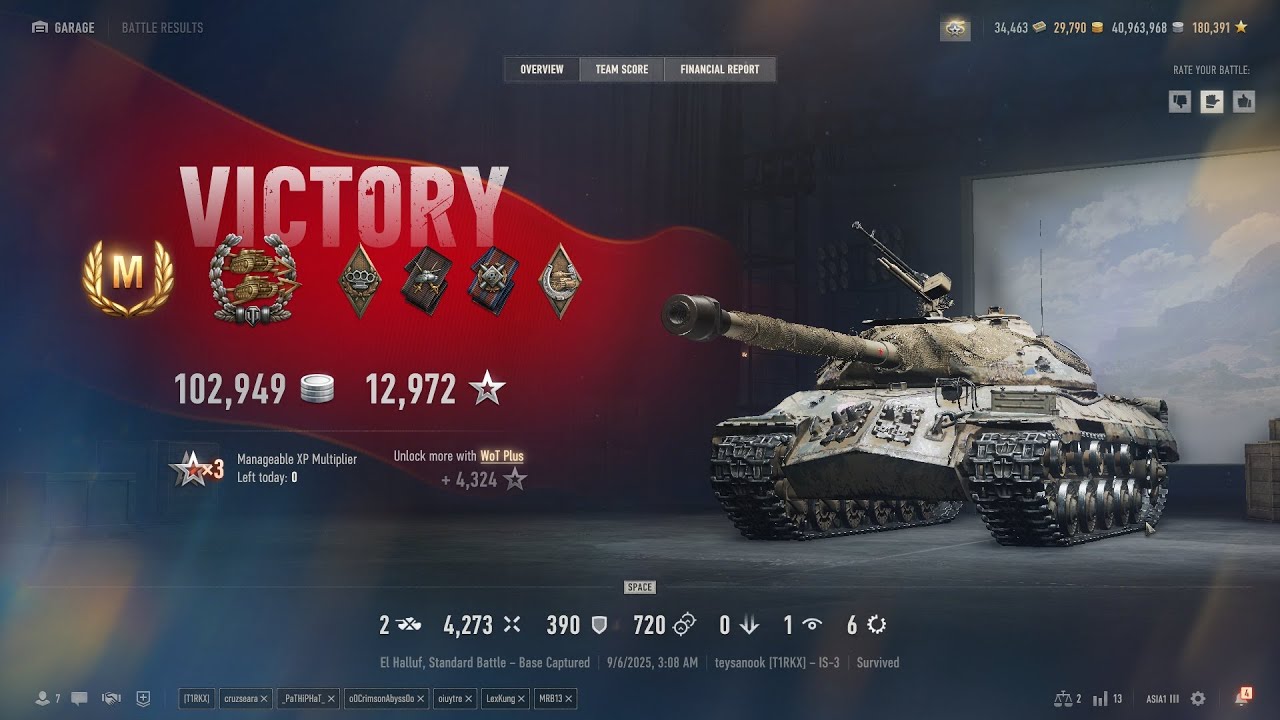 IS-3, El Halluf, Standard, Ace Mastery